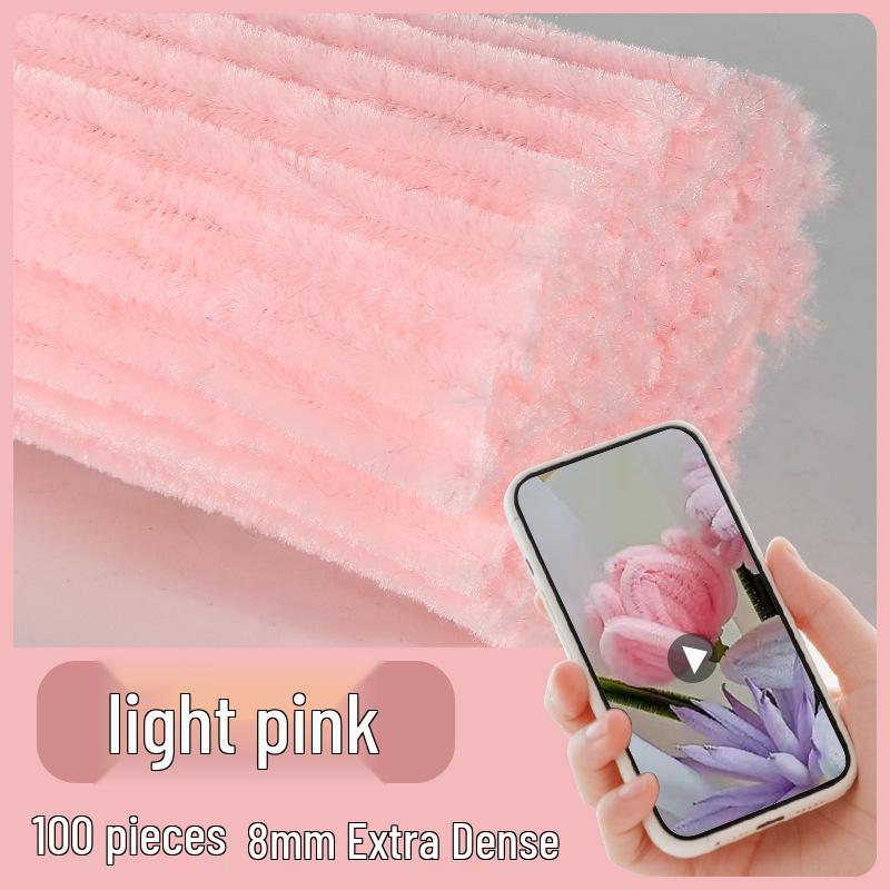 Colorful Chenille Sticks: Craft Pipe Cleaners for Kids' Velvet Flower Bouquets