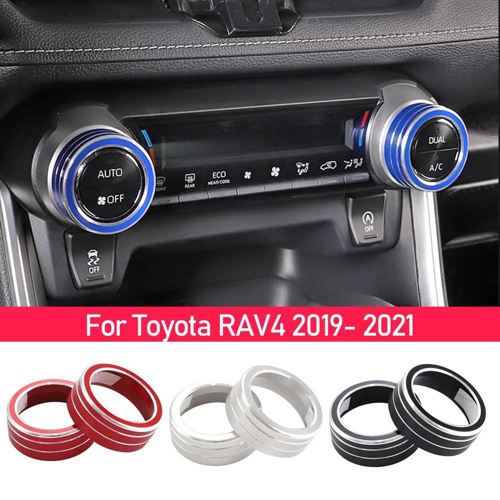 2 Stück Auto AC Klimaregelungsknopf Zierblende Abdeckung für Toyota RAV4 2019 2020 2024 Autozubehör Auto AC Regelknopf Abdeckung