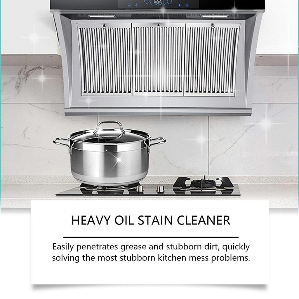 237ml Jaysuing Kitchen Heavy Duty Cleaner Multi-Purpose Cleaning Spray for Grease Stove Range Hood Removes Burnt-On Oil Stainless Steel Safe