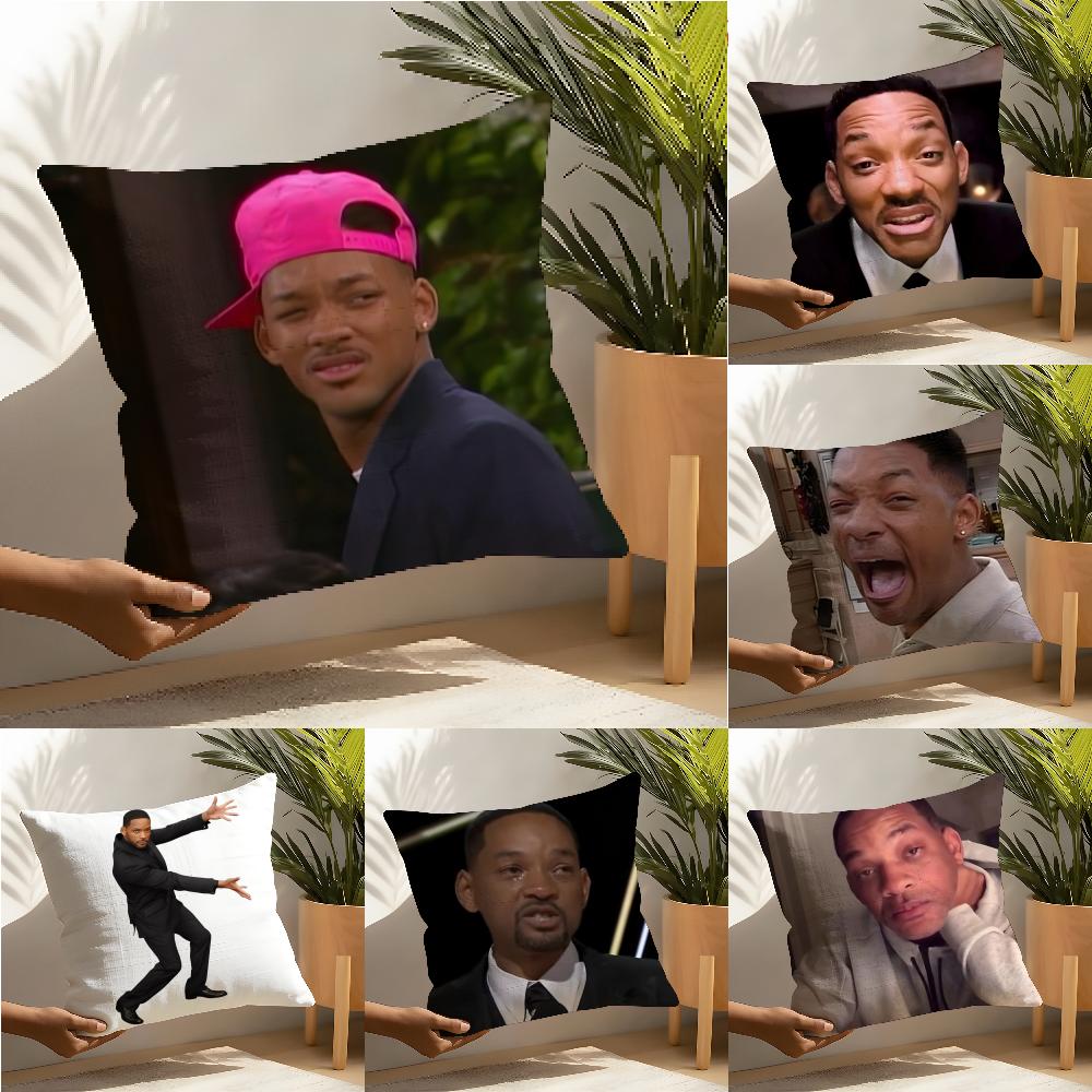 Funny Will Smith meme Pillow Case Home Living Room Decoration Linen Pillow Cases Cushion Cover