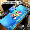 Large Mouse PadBaby Shark Custom Name Text Personalized Desk Mat Non Slip Gaming Pad