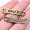 Letter Plate Connectors Alphabet A-Z Antique Bronze Zinc Alloy Jewelry Making Craft Parts DIY Connect Parts