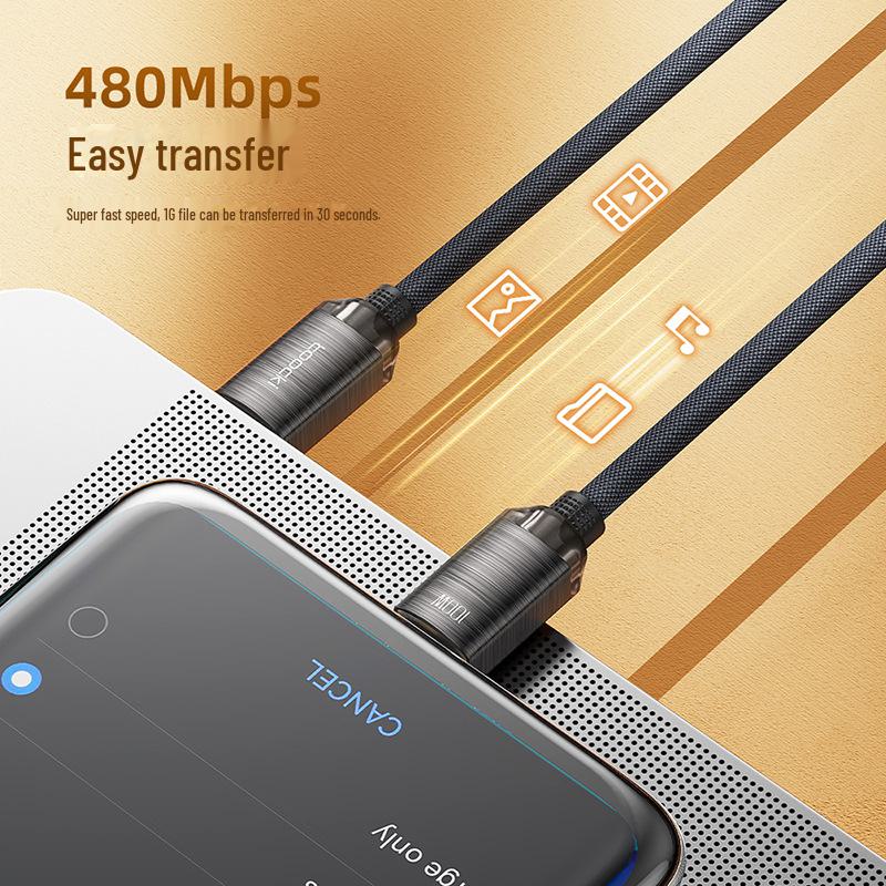 Crystal Aluminum CC Super Charging PD100W Data Cable in Multiple Colors, 1m or 2m