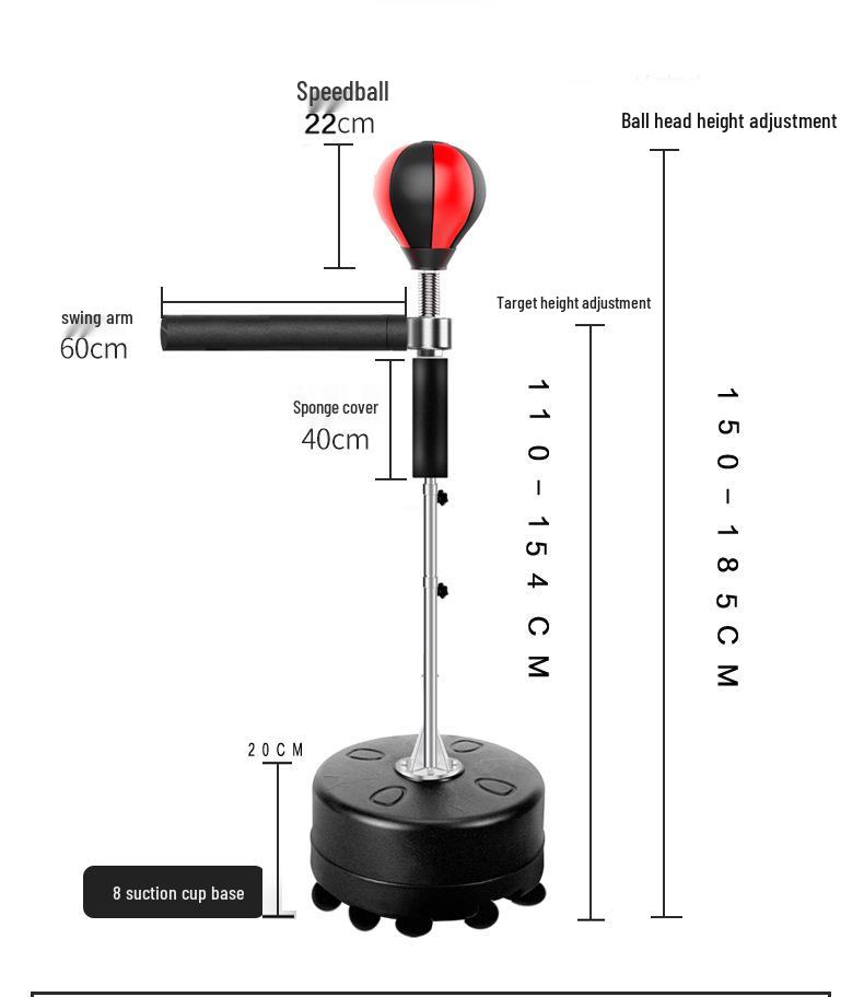 Boxing Reaction Target Trainer: Rotating Vertical Stick for Adults & Kids