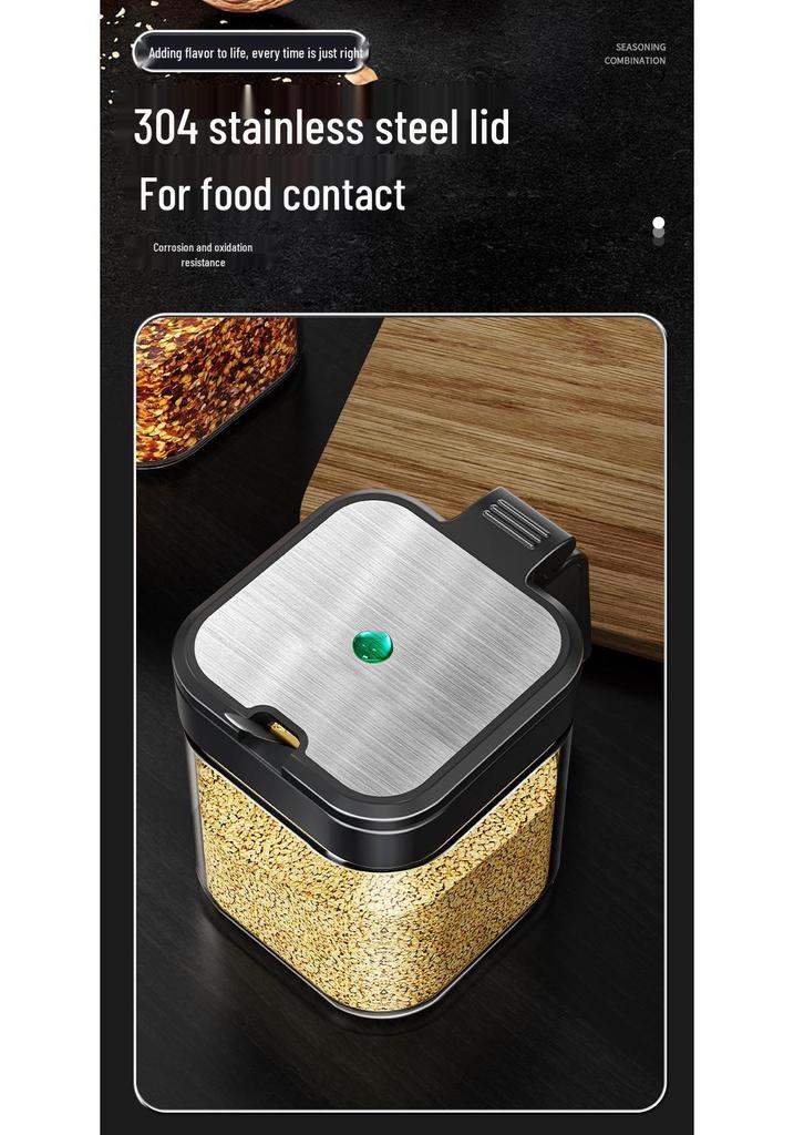 Kitchen Spice Jar Set: Storage Containers for Salt, MSG, and Seasonings