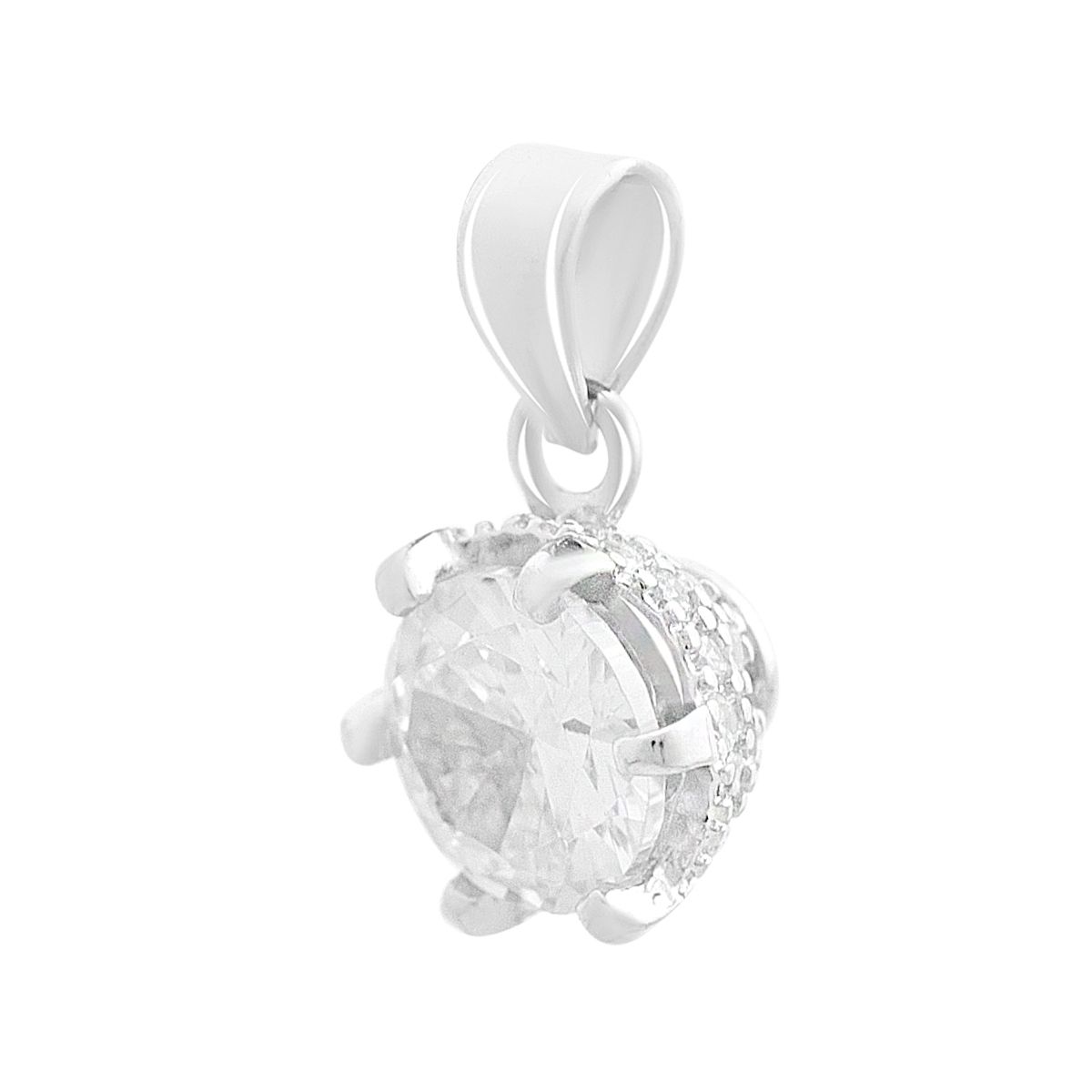 

Срібна каблучка з фіанітами. (2152750) білий