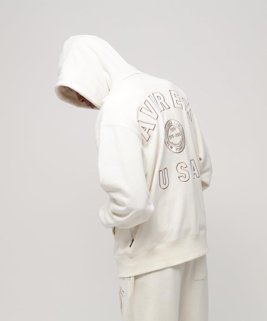 AVIREX 50th VARSITY PARKA men's 2XL off white 783-5231006