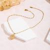 Lively Heart & Moon Necklace - Women's Rose Gold Korean Design, Non-fading Collarbone Chain with Love Pendant