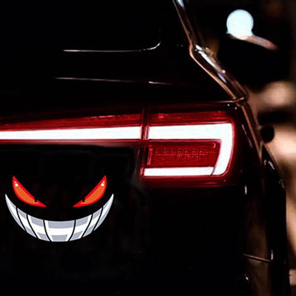 Car Sticker Motorcycle Reflective Sticker Waterproof Decal Never Fade Funny Evil Eye Decal Hides