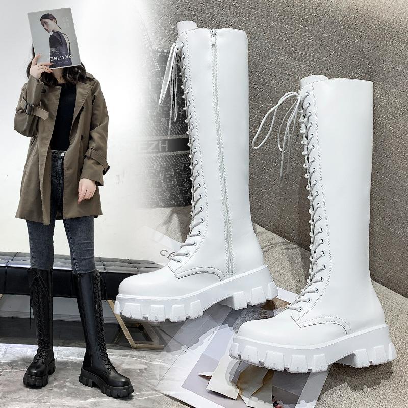 High Boots for Women 2025 New Women's Boots Fashion Womens Casual Shoes Wear-resistant Non-slip Women Platform Shoes Botas Mujer