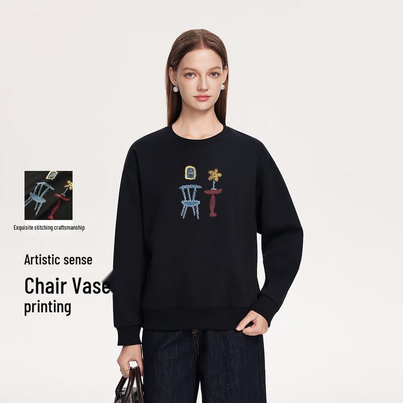 

FivePlus Women s Embroidered Crewneck Sweatshirt S