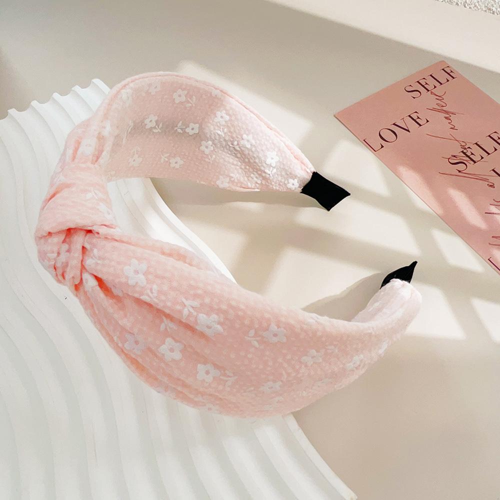 New 2025 Hair Styling Accessories Small Flower Hairbands for Women Girls Soft Wide Hoops Big Bowknot Cross Headband Summer Gift