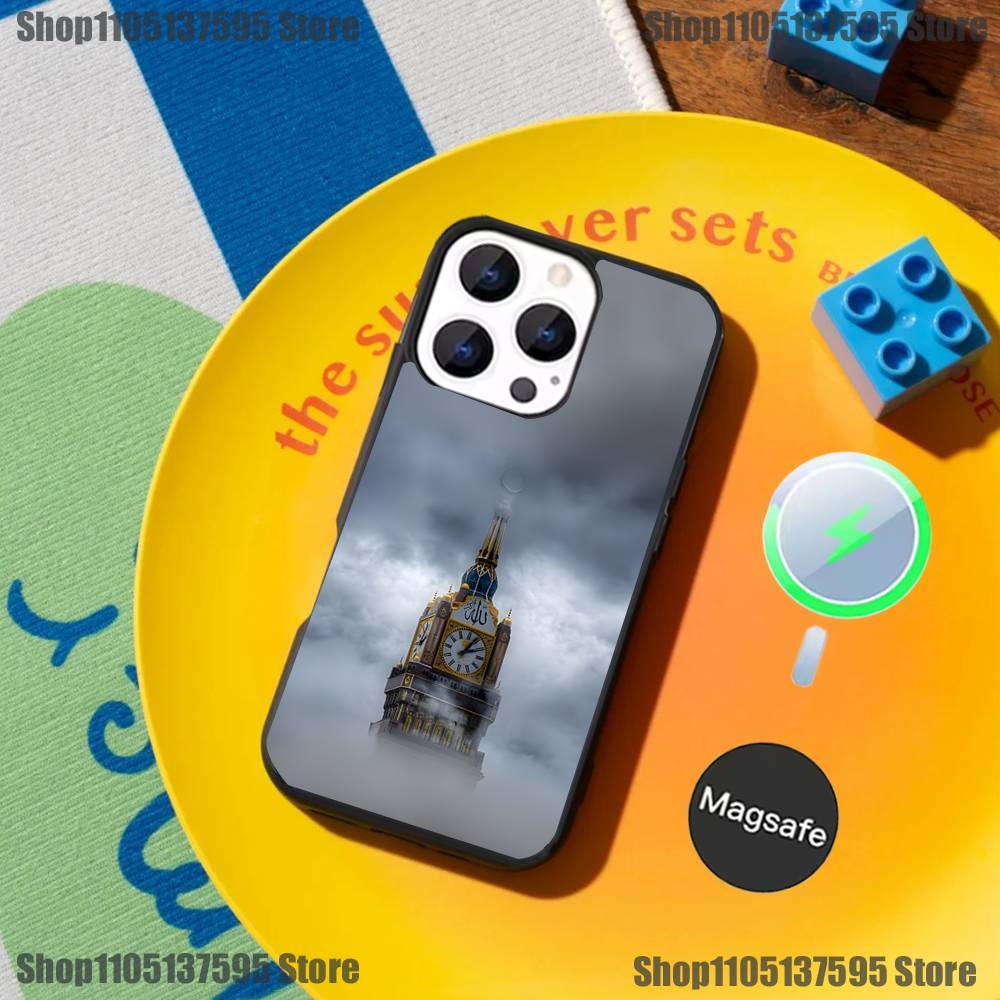 Moslem and Kaaba Phone Case For iPhone 17,16,15,14,13,12,11,Pro,Max,Plus,Mini,SE4,E Magnetic Magsafe Wireless Charging