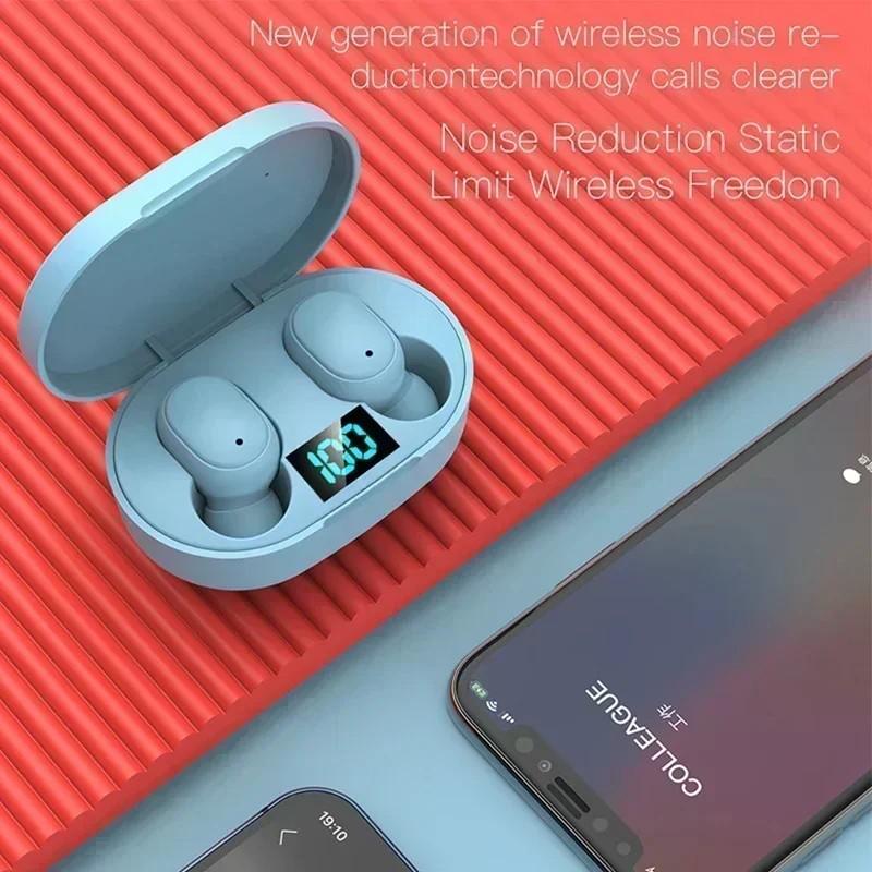 Bluetooth 5.3 E6S TWS Drahtlose Kopfhörer LED Digitalanzeige Subwoofer HiFi Stereo Musik Mit HD Mikrofon Geräuschunterdrückung Headset