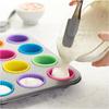 12pcs/Set Silicone Cake Mold Round Shaped Muffin Cupcake Baking Molds Kitchen Cooking Bakeware Maker DIY Cake Decorating Tools