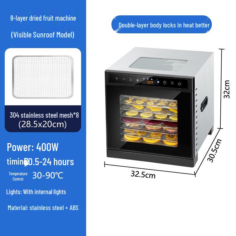 Compact Multifunctional Food Dehydrator for Fruits, Vegetables, Herbs, and More