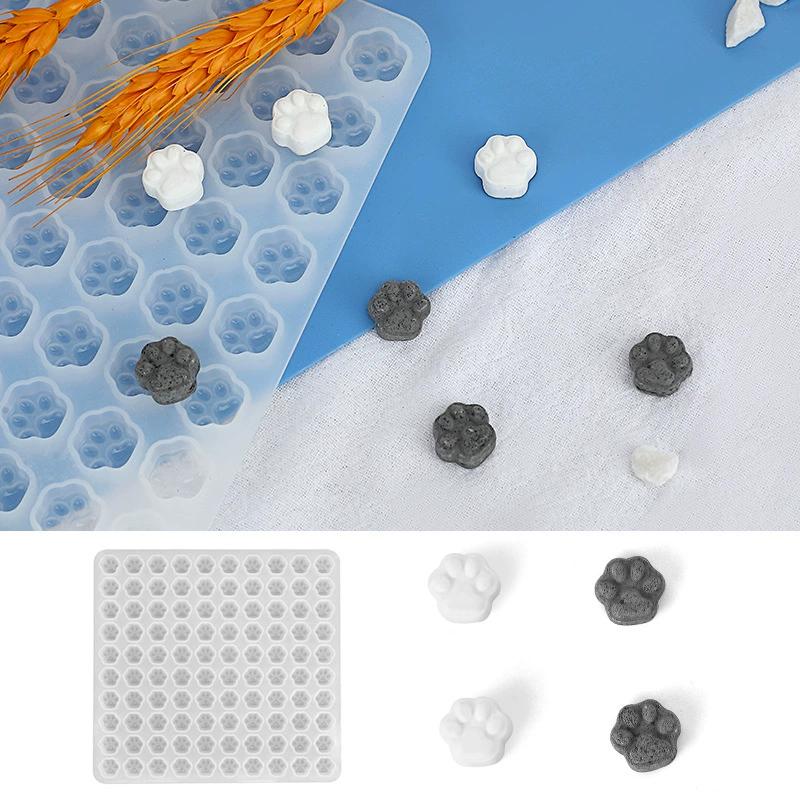 Envelope Mould Making Tool Creative Handmade Molds Mini Cat Paw Shape Wax Seal Stamp Silicone Mold Craft Adhesive Waxing Cards