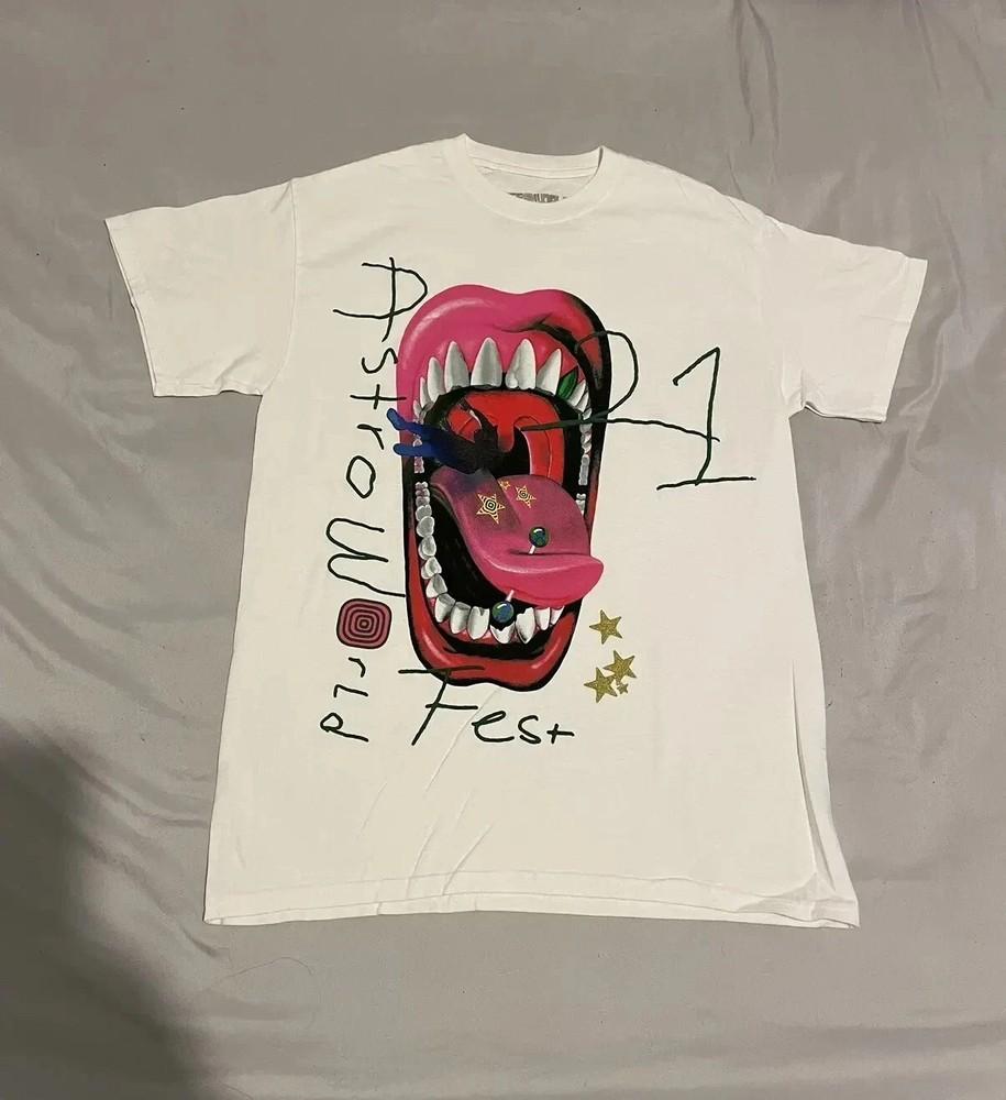 

Travis Scott Travis Scott Astroworld Рот Футболка Размер S-4XL S