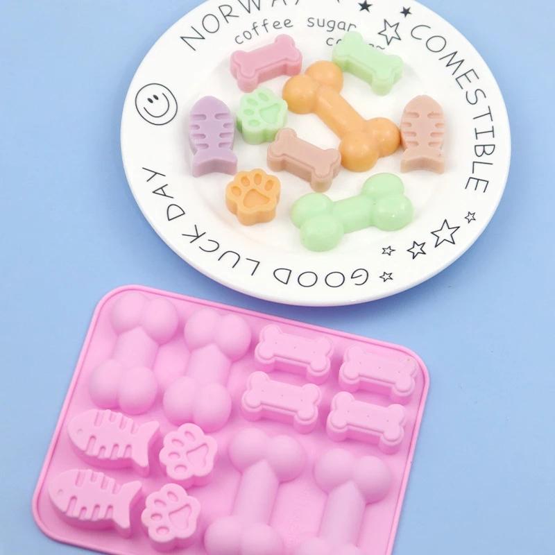 12 Holes 3D Sexy Penis Silicone Cake Mold Dick Ice Cube Mold Tray DIY Chocolate Penis Mould Birthday Party Cake Decoration