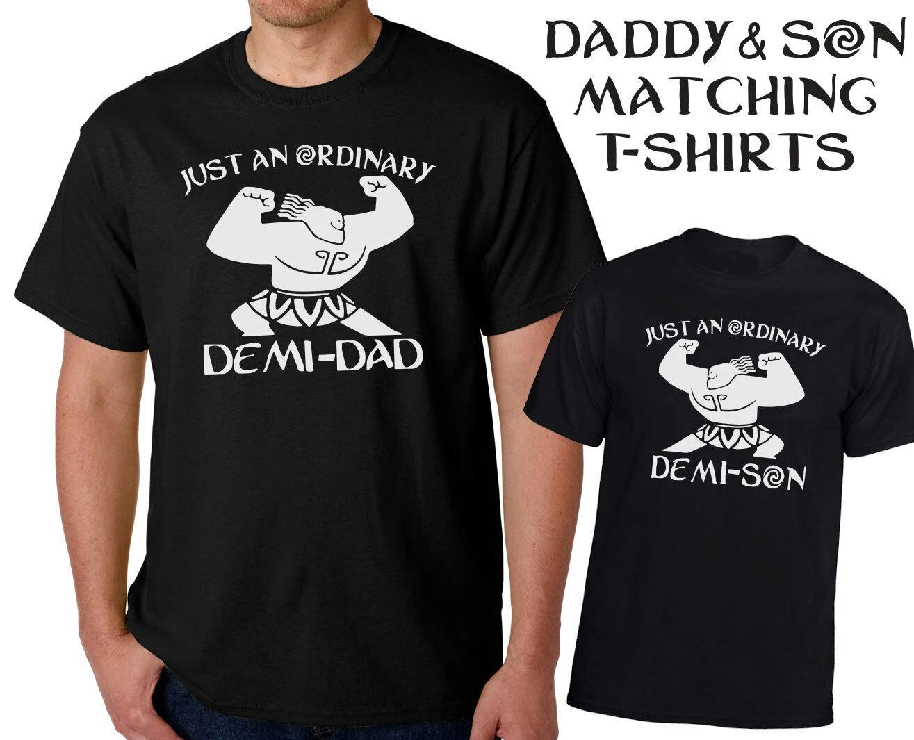

Fathers Day Matching T-Shirts Demi-Dad & Demi-Son Daddy Dad Birthday Gift - Men s Summer Cotton Graphic Tee S разноцветный