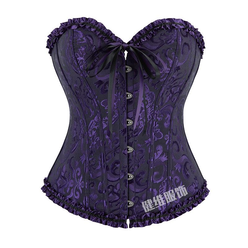 Jacquard Lace Fishbone Corset: Party-Style Shaping Top