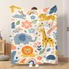 Fflannel Blanket 1pc Animals And Plants Colorful Soft Comfortable and Warm This Nap Blanket/sofa Blanket Is Suitable for All Seaso