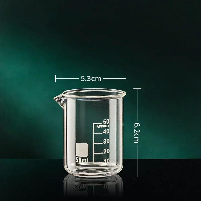 2025 New Transparent 50-1000ml High Borosilicate Glass Measuring Cup Kitchen Tool Baking Measuring Cups Clear Scale Cup Laborato