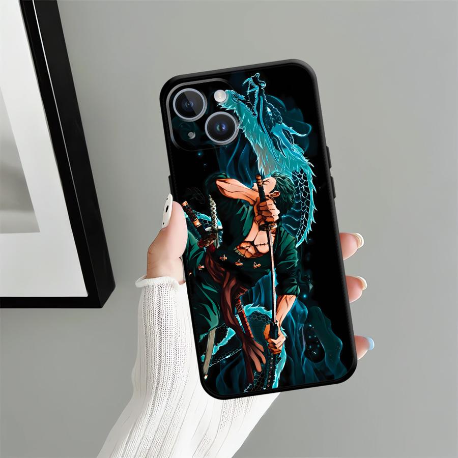 Luffy Zoro Cartoon Hülle für iPhone 12 SE 17Air 7 8 13 Mini X XS XR 15 Plus 17 16 Pro Max 11 14 Funda Handyhülle