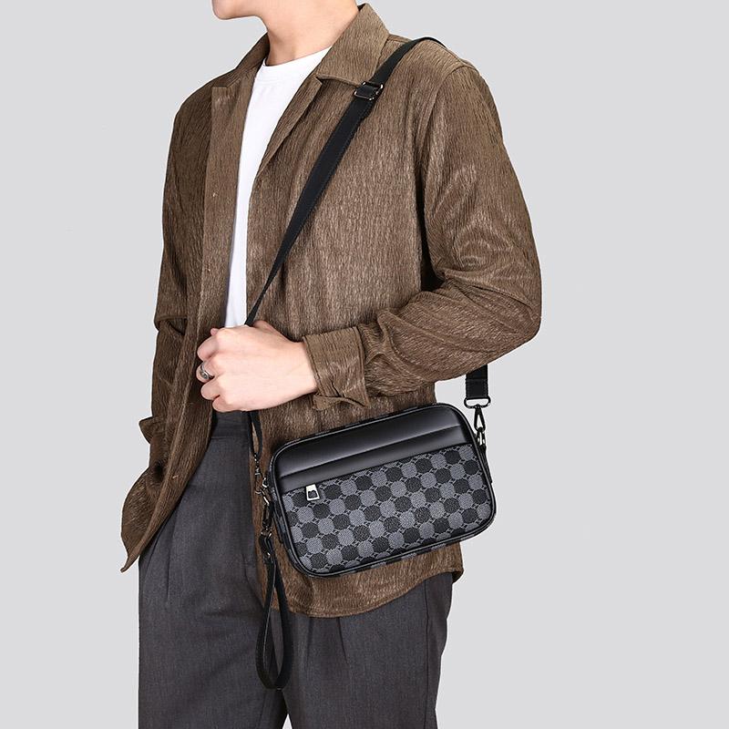Borse a spalla in pelle PU da uomo Borse a tracolla business di lusso Moda uomo Stoccaggio da viaggio Pochette porta telefono Qualità superiore
