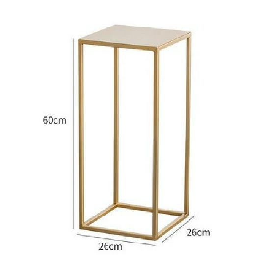 Nordic Gold Iron Art Flower Stand - Floor Standing Plant Rack for Living Room, Balcony, and Succulents.