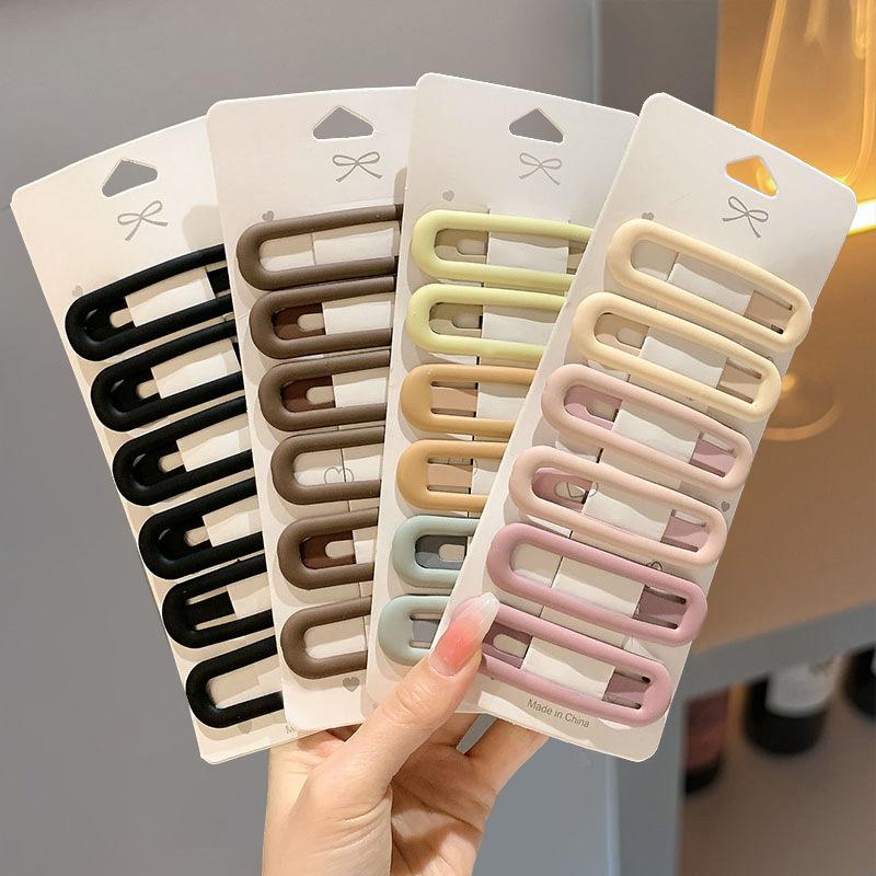 6pcs Morandi Color Series BB Clip Practical Versatile Hairpin Clip for Girls Short Hair Versatile Edge Clip for Hair Accessories