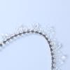 1Yard Transparent Pendant Chain Glass Rhinestone Trim Silver Craft DIY Decoration Beaded Lace Trim Glitter Rhinestone Ribbon