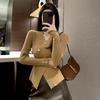 Irregular pure desire and thin, collar sweater crossed A waist slim split fork pullover knitted long-sleeved inner top
