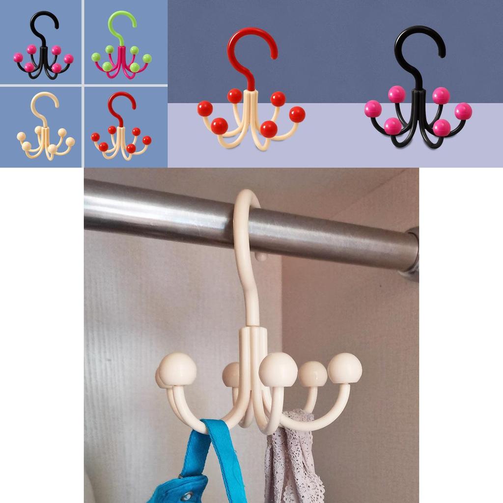 Six Claw Hanger With Rotating Claws For Dorms And Home Entryway Storage