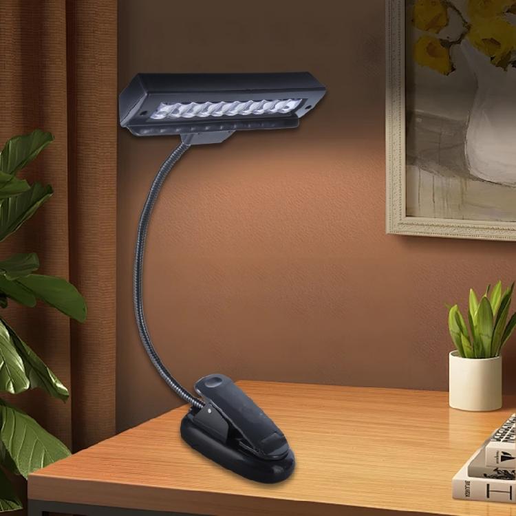 10 LED Licht Clip-Licht zum Lernen Angeln USB Wiederaufladbar Leselicht Geeignet zum Lesen und für den Außenbereich