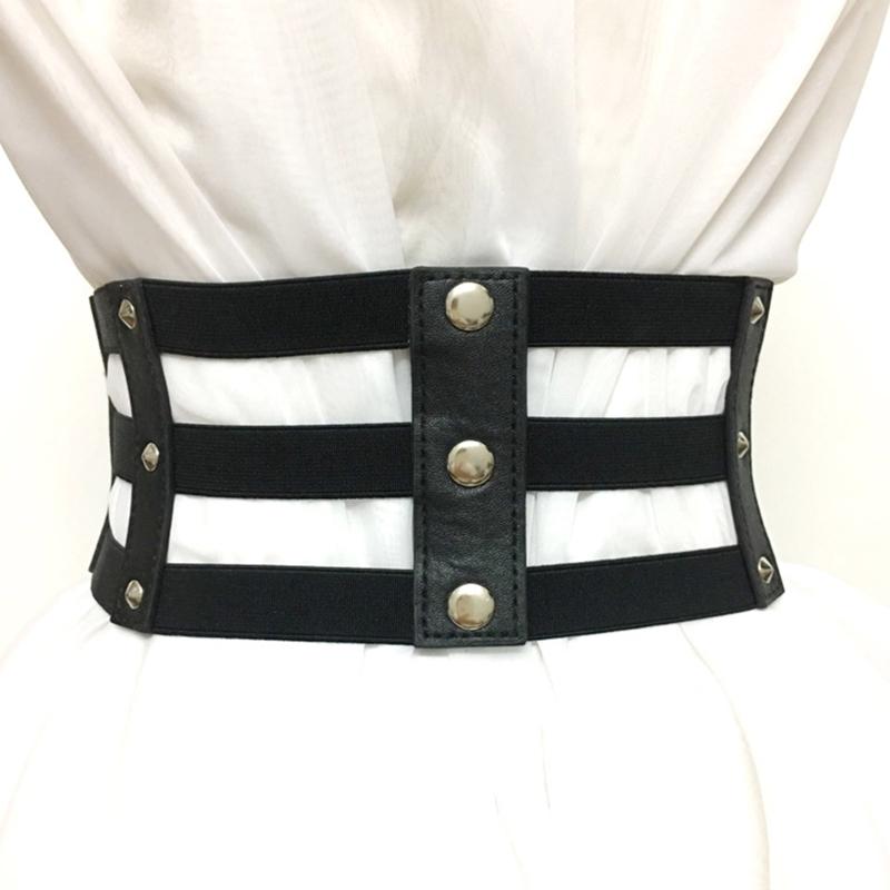 Punk-Taillengürtel Damen Halloween Leder Skinny Körper Verstellbare Gürtel mit Hosenträgern für Party Nachtclub Taille Schlank