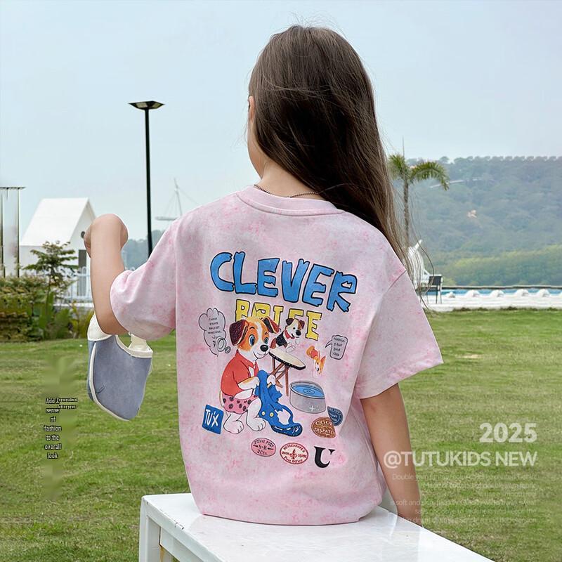 Girls  Breathable Short Sleeve T-Shirt 170
