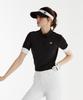 DUVIK Women'S Color Block Y-Collar Short Sleeve T-Shirt De2Wts121Bk