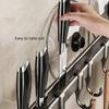 Kitchen Storage Rack Wall Mounted Non Perforated Movable Hook and Spoon Rack for Storing Kitchen Utensils