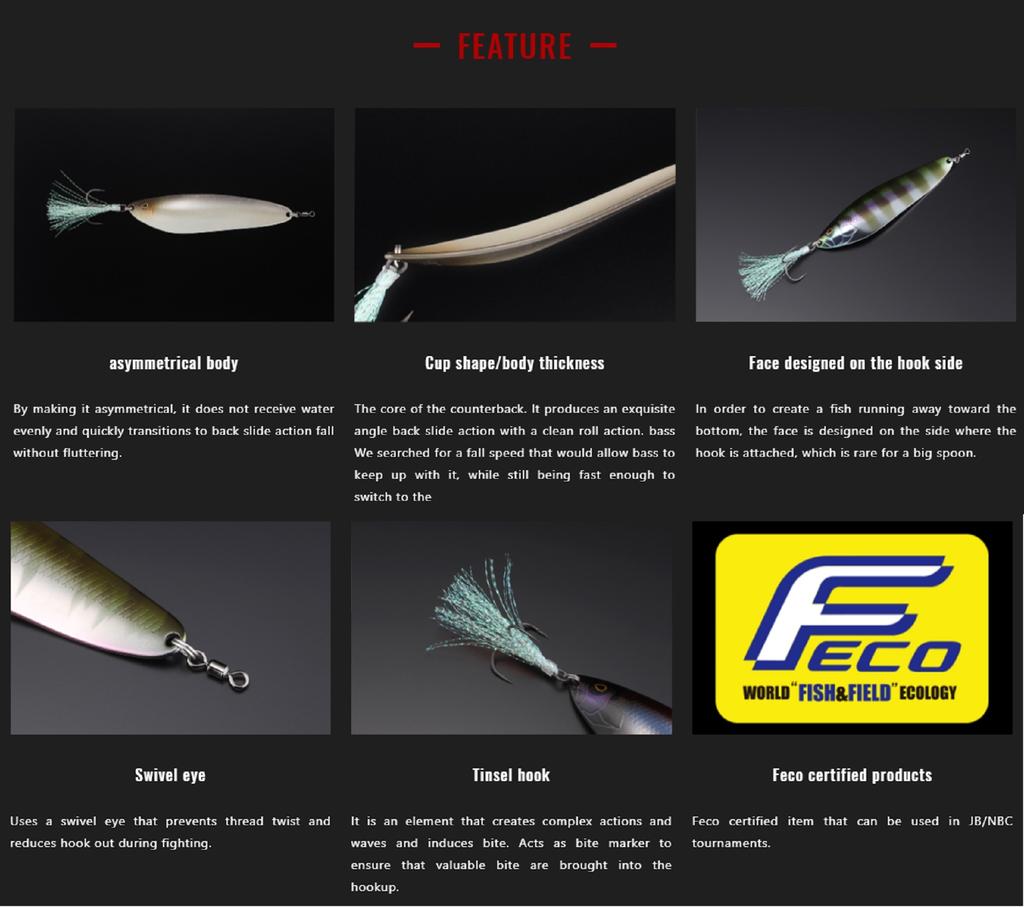 Jackall Spoon Counter Back 38 grams Sinking Lure Gun Metallic Hasu (9933)