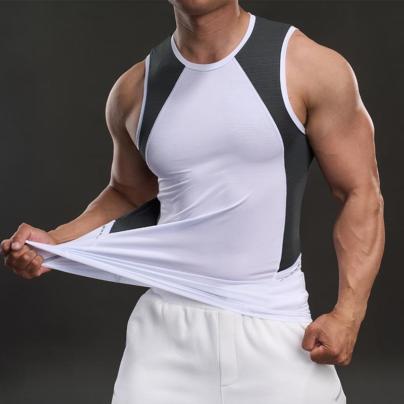 Muscle Summer New American Style Casual Short-sleeved T-shirt Fashionable Outdoor Sports Slim Elastic Fitness T-shirt