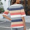 Women's V Neck T Shirts Half Sleeve Tops Printed Casual Summer Tees T Shirt Blouse