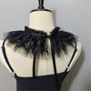 Vintage Victorian Layered Lace Trim Detachable Collar Costume Accessory For Themed Event Halloween Cosplay Parties