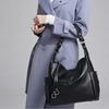 Leather Women's Bags, Street Fashion Luggage, Leather Goods, Solid Color Tote Leather, Sewn Women's Handbags