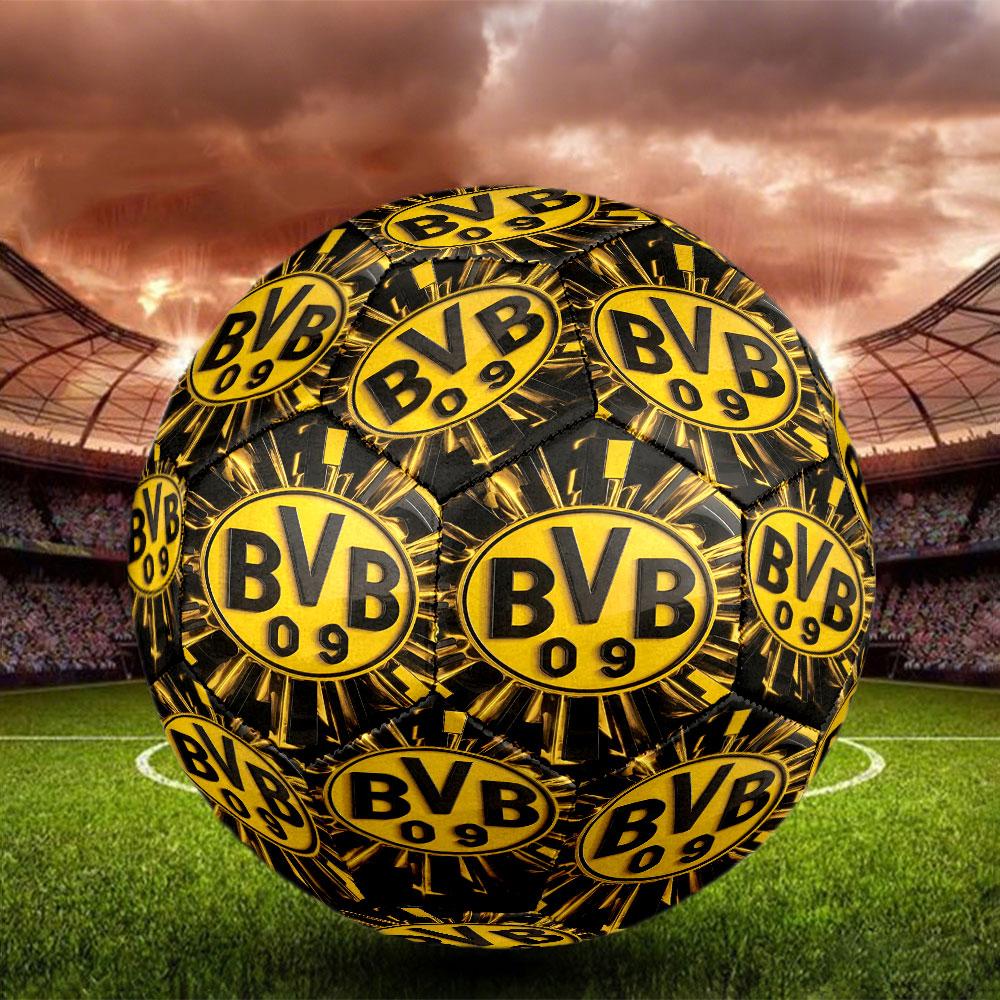 Borussia Dortmund Print Size 5 Soccer Ball, Standard Match Football for Sports Game and Team Practice, Ideal Gift for Soccer Fans