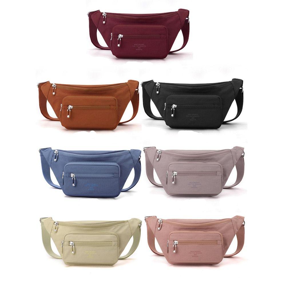 Portable Nylon Crossbody Bag Solid Color Middle Aged Tote Bag Fashion Mobile Phone Bag  Mom