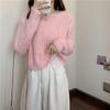 Early Spring Mink Sweater for Women Autumn and Winter Short Thickened Warm Pullover Sweater Ins Jumpers