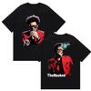 Pop Singer The Weeknd Print Anime T Shirts Men Women Casual Short Sleeve Crew Neck Cotton Women And Men T Shirt