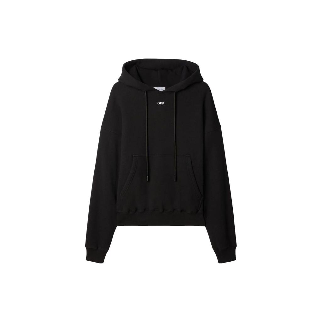 OFF WHITE Logo Print Cotton Hoodie OMBB085F23FLE0011001