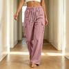 Women's Wide Leg Pants Loose Fit Color Casual Trousers